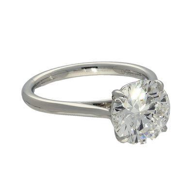 Platinum Laboratory-Grown 3ct Diamond Solitaire Engagement Ring