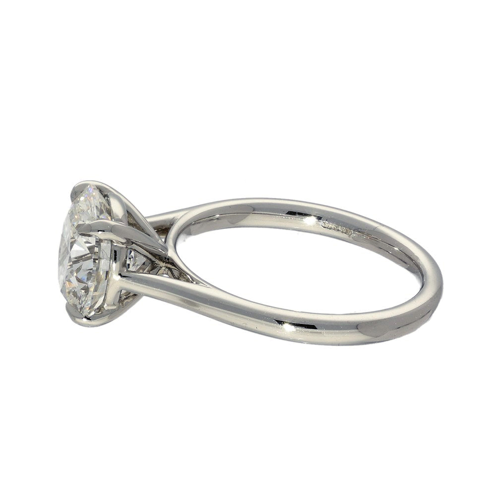 Platinum Laboratory-Grown 3ct Diamond Solitaire Engagement Ring