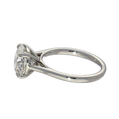 Platinum Laboratory-Grown 3ct Diamond Solitaire Engagement Ring