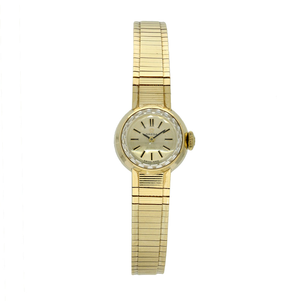 Pre-owned Vintage Ladies Omega 9ct Yellow Gold Cocktail Watch