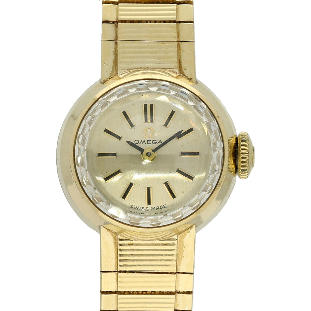 Pre-owned Vintage Ladies Omega 9ct Yellow Gold Cocktail Watch