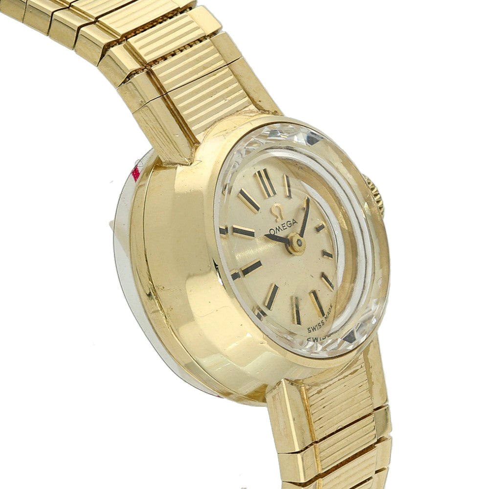 Pre-owned Vintage Ladies Omega 9ct Yellow Gold Cocktail Watch