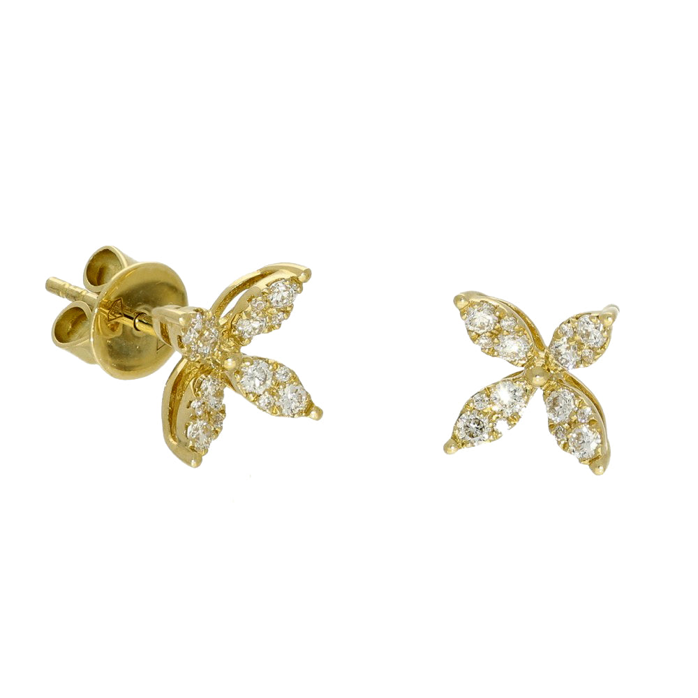 18ct Yellow Gold 0.40ct Diamond Butterfly Stud Earrings