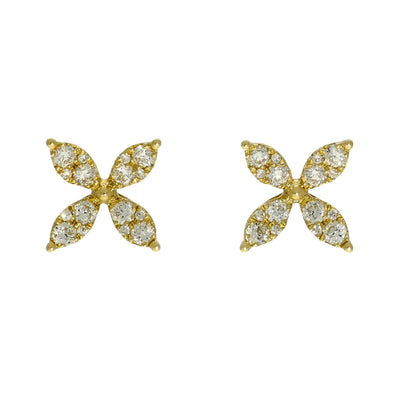 18ct Yellow Gold 0.40ct Diamond Butterfly Stud Earrings