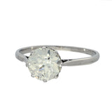 Vintage Platinum 2ct Old Cut Diamond Solitaire Engagement Ring