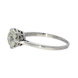Vintage Platinum 2ct Old Cut Diamond Solitaire Engagement Ring