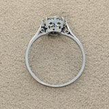 Vintage Platinum 2ct Old Cut Diamond Solitaire Engagement Ring