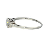 Vintage Platinum & 18ct Art Deco Tiered Old Cut Diamond Ring