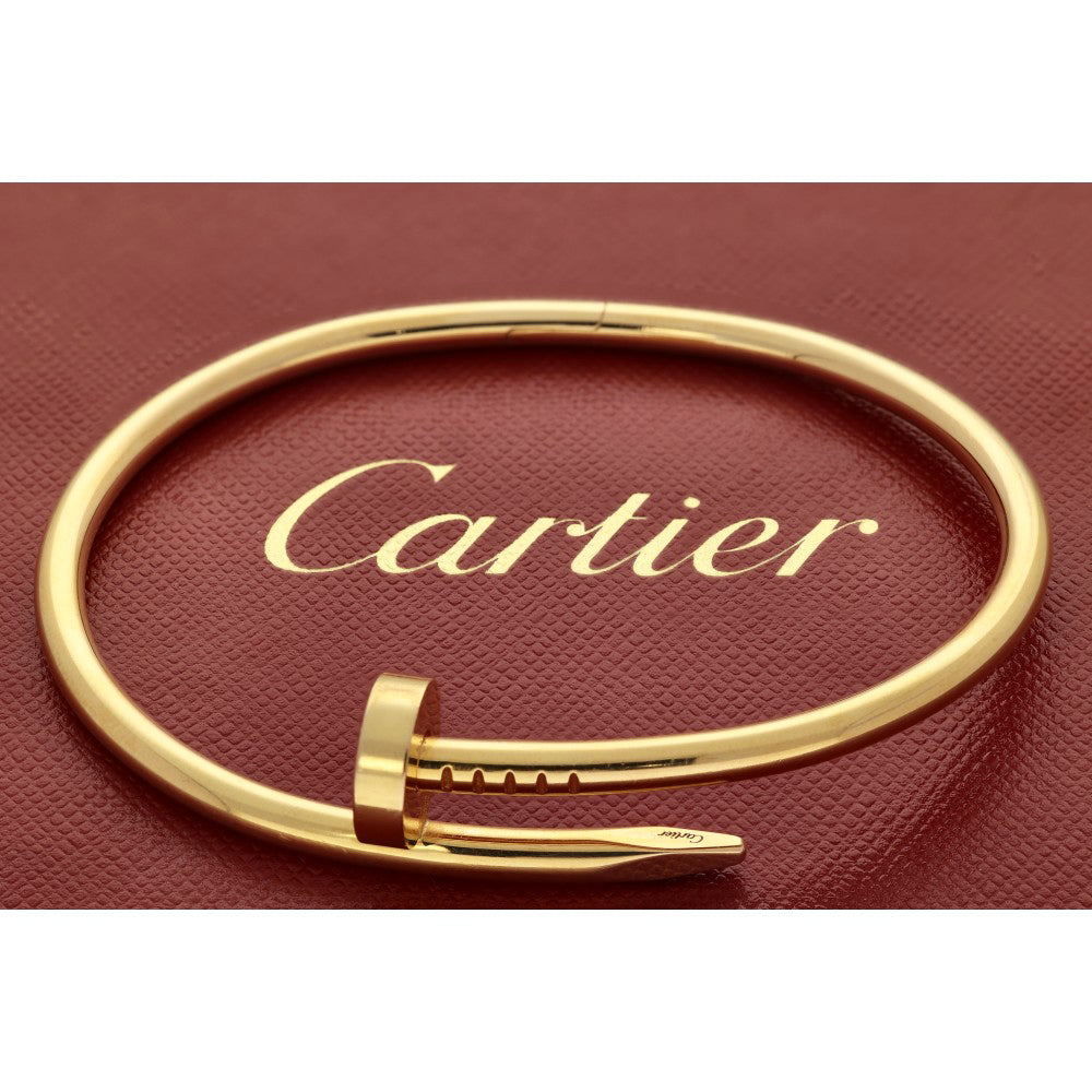 Pre-owned 18ct Yellow Gold Cartier Just Un Clou Bracelet Size 18