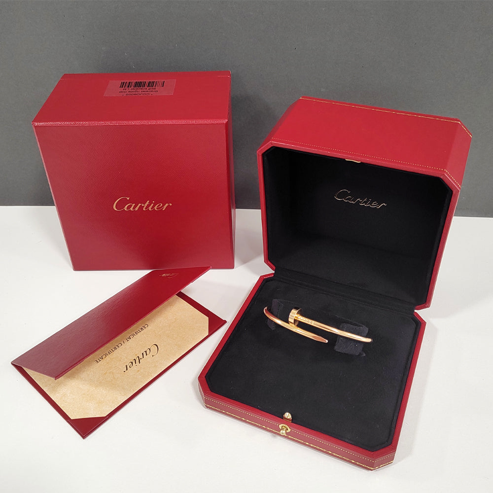 Pre-owned 18ct Yellow Gold Cartier Just Un Clou Bracelet Size 18