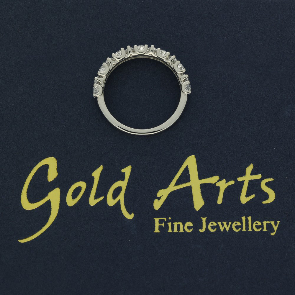 Platinum 1.17ct Laboratory-Grown Diamond Pear Shape Half Eternity Ring