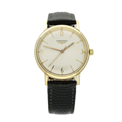 Pre-owned 33mm Longines 9ct Yellow Gold Vintage Watch c.1958