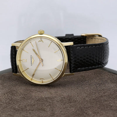 Pre-owned 33mm Longines 9ct Yellow Gold Vintage Watch c.1958