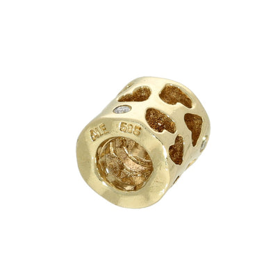 Pre-loved Pandora 14ct Yellow Gold Katie's Diamond of Love Charm