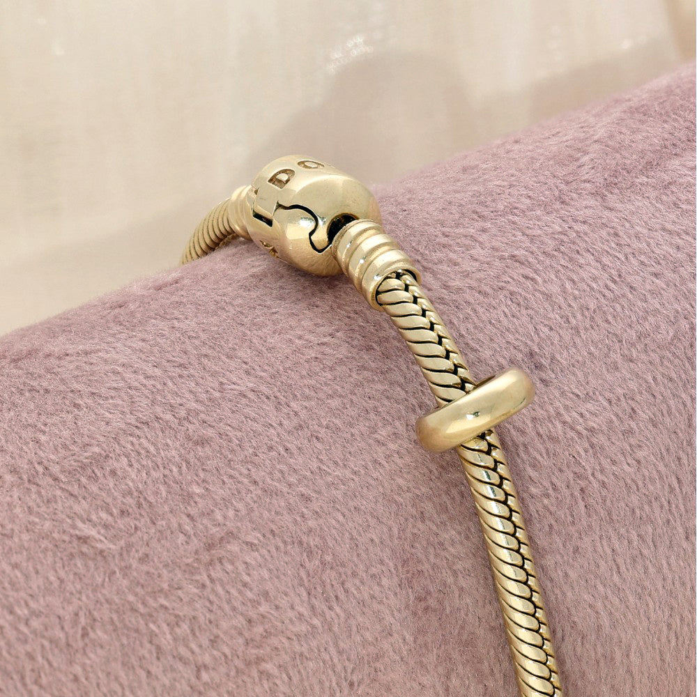 Pre-loved Pandora 14ct Yellow Gold Plain Smooth Spacer Charm