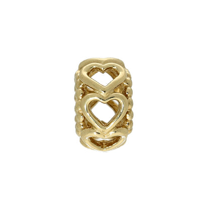 Pre-loved Pandora 14ct Yellow Gold Cut Out Heart Spacer Charm