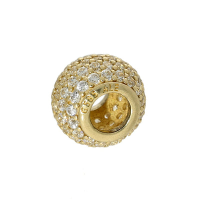 Pre-loved Pandora Retired 14K Gold Pave Lights Charm with Clear Zirconia - 750819CZ