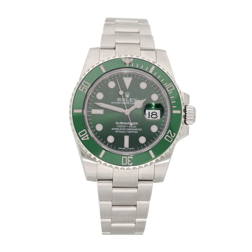 Pre-owned Rolex Submariner "Hulk" 116610LV 2018 Watch