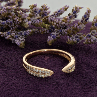 18ct Rose Gold Diamond Open Claw Eternity Ring