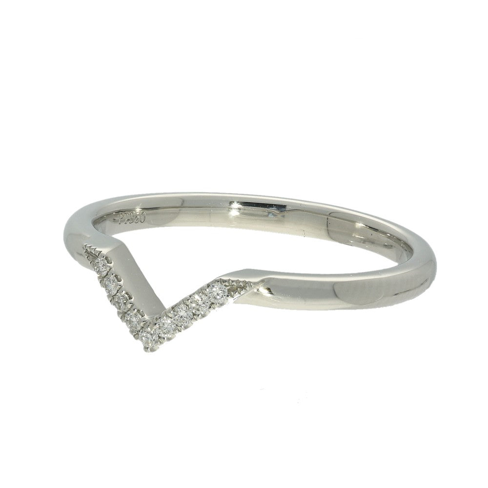 Platinum Diamond Wishbone Eternity Ring