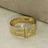 Vintage 18ct Yellow Gold Square Signet Ring c.1930