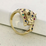 Pre-owned 18ct Yellow Gold Gem Set Panther Ring