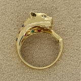 Pre-owned 18ct Yellow Gold Gem Set Panther Ring