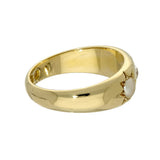Antique 18ct Yellow Gold Old Cut Diamond & Pearl Gypsy Ring c.1891