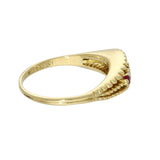 Pre-owned 18ct Yellow Gold Ruby & Diamond 5-Stone Ring