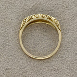 Antique 18ct Yellow Gold Sapphire & Diamond 5-Stone Ring c.1919