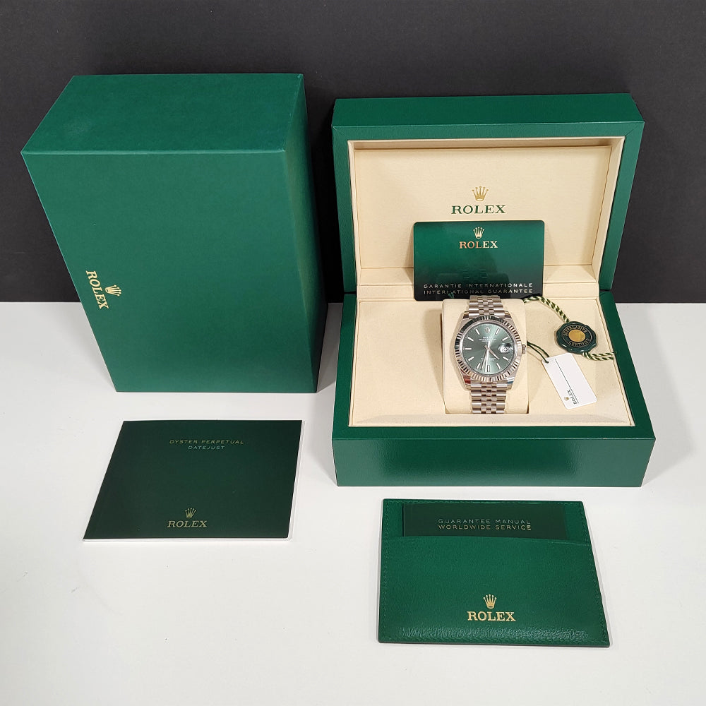 Pre-owned Rolex Date-Just 41mm 126334 2025 Watch Full Set