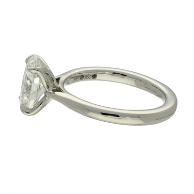 Platinum Laboratory-Grown 2ct Oval Diamond Solitaire Engagement Ring