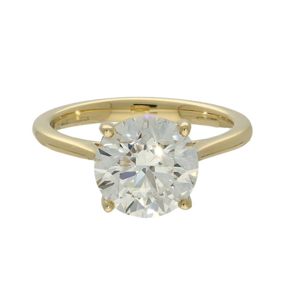 18ct Yellow Gold Laboratory-Grown 3ct Diamond Solitaire Engagement Ring