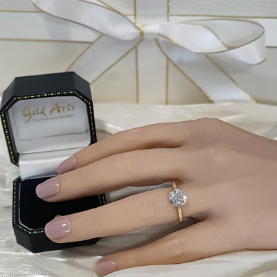 18ct Yellow Gold Laboratory-Grown 2ct Diamond Solitaire Engagement Ring