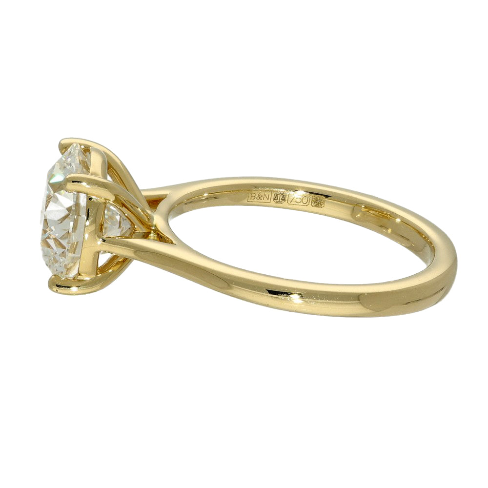 18ct Yellow Gold Laboratory-Grown 3ct Diamond Solitaire Engagement Ring