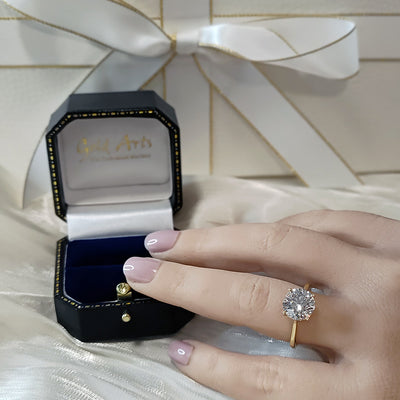 18ct Yellow Gold Laboratory-Grown 3ct Diamond Solitaire Engagement Ring