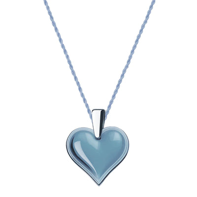 Lalique Amoureuse Beaucoup - Small Heart Pendant - Ocean Blue 10049200