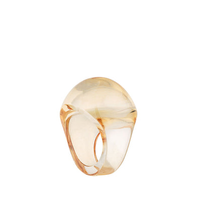 Lalique Cabochon Ring - Gold Luster