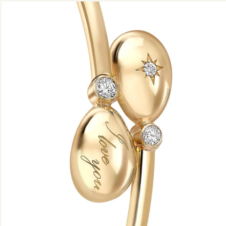 Fabergé Essence Yellow Gold I Love You Crossover Bracelet