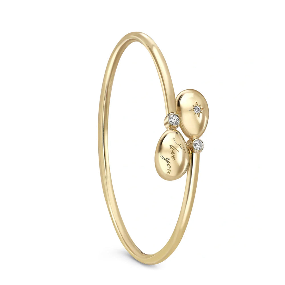 Fabergé Essence Yellow Gold I Love You Crossover Bracelet