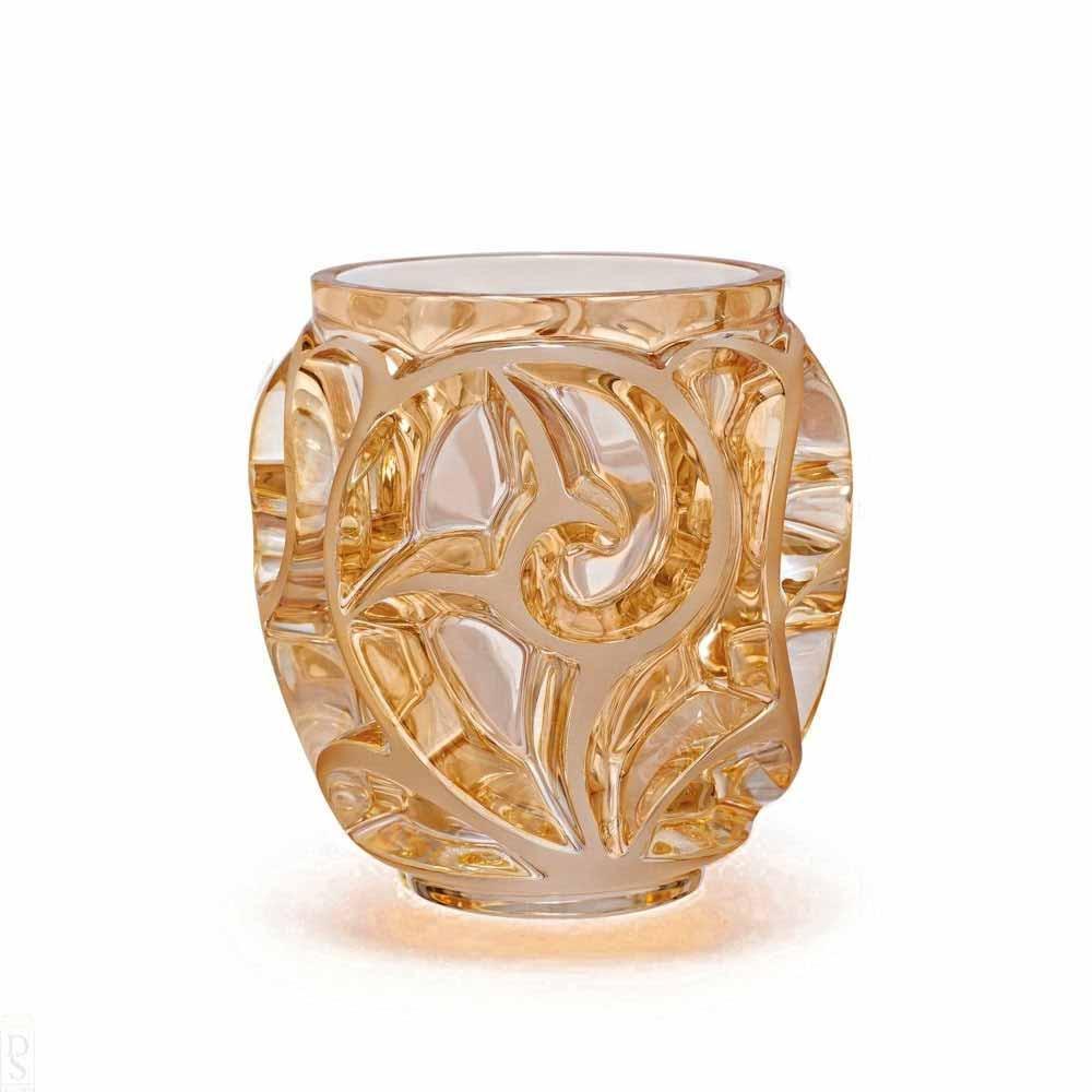 Lalique Small Tourbillon Vase - Gold Lustre Crystal 10543800