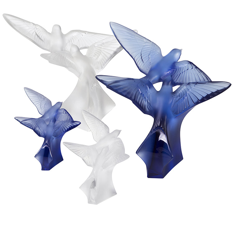 Lalique Hirondelles Small Sculpture, Two Swallows - 10646600