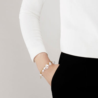 Lalique Muguet Bracelet - Vermeil & Clear Crystal 10704800