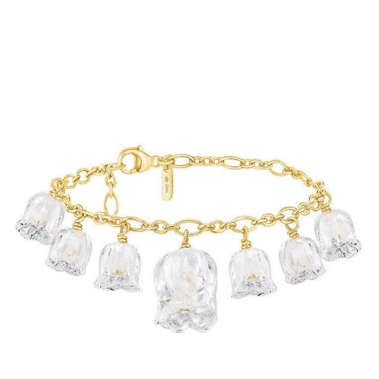 Lalique Muguet Bracelet - Vermeil & Clear Crystal 10704800