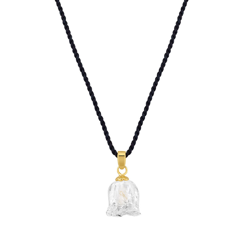 Lalique Muguet Pendant - 18ct Vermeil & Clear Crystal