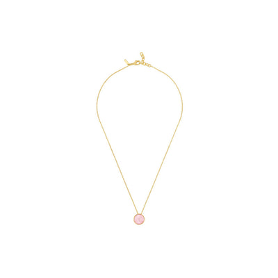 Lalique Pivoine Necklace, Pink Crystal & 18k Gold Plated 10706800
