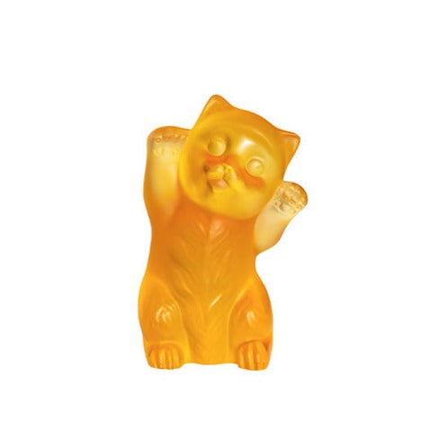 Lalique Kitten Sculpture Amber 10733500