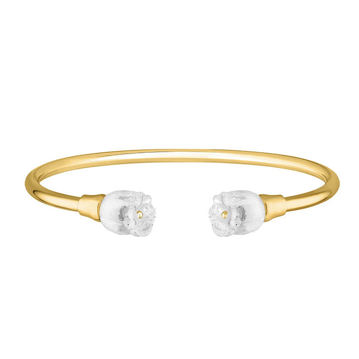 Lalique Muguet Flexible Bangle, Clear Crystal & 18k 10737700 / 10737800