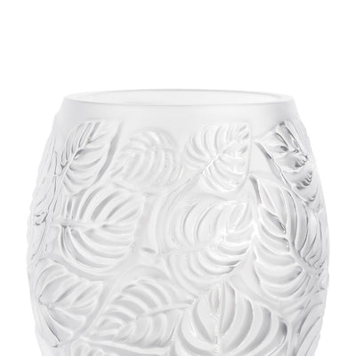 Lalique Feuilles Vase - Clear Crystal - 10745500