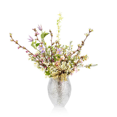 Lalique Feuilles Vase - Clear Crystal - 10745500